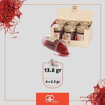 زعفران جی پی باکس 6 عددی نیم مثقالی
